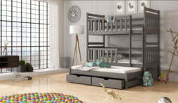 Klara Bunk Bed with Trundle and Storage - White Matt Without Mattresses - thumbnail 8