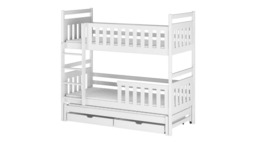 Klara Bunk Bed with Trundle and Storage - White Matt Without Mattresses - thumbnail 5
