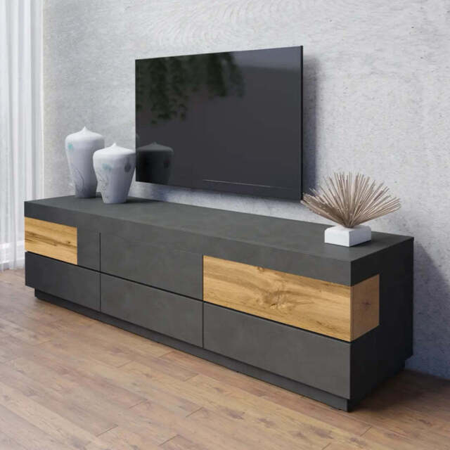 Silke 40 TV Cabinet 206cm - Matera / Wotan Oak 206cm - image 1