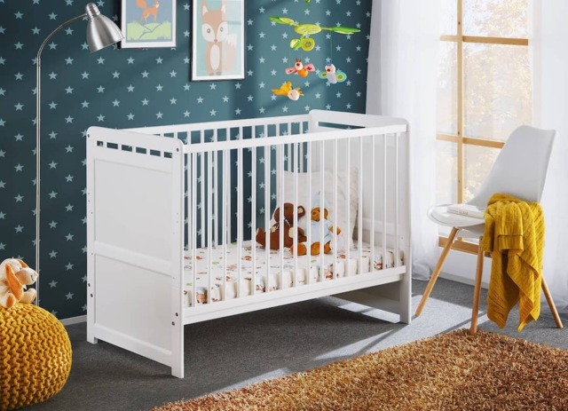 Tymek Cot Bed - White Matt 60 x 120cm Without Drawer - image 1