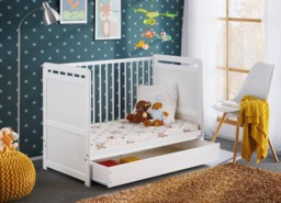 Tymek Cot Bed - White Matt 60 x 120cm Without Drawer - thumbnail 8