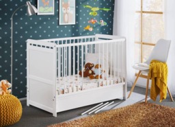 Tymek Cot Bed - White Matt 60 x 120cm Without Drawer - thumbnail 2