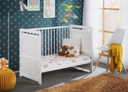 Tymek Cot Bed - White Matt 60 x 120cm Without Drawer - thumbnail 4