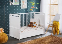 Tymek Cot Bed - White Matt 60 x 120cm Without Drawer - thumbnail 7
