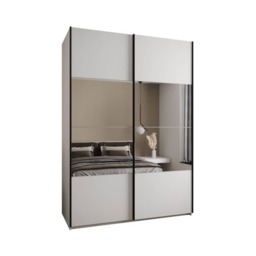 Trosa IV Sliding Door Wardrobe 180cm - Black 180cm - thumbnail 7