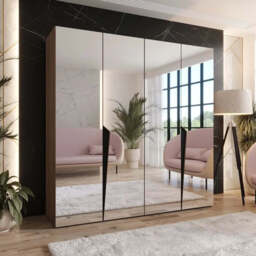 Piano III Hinged Door Wardrobe 200cm - Oak Walnut 200cm - thumbnail 1