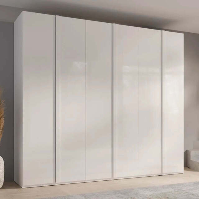 Italia 29 Hinged Wardrobe 270cm - White Gloss 270cm - image 1