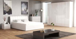 Italia 29 Hinged Wardrobe 270cm - White Gloss 270cm - thumbnail 6