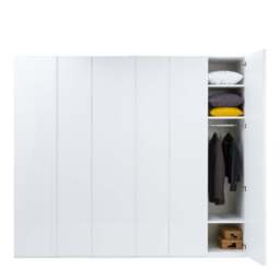 Italia 29 Hinged Wardrobe 270cm - White Gloss 270cm - thumbnail 5