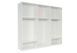 Italia 29 Hinged Wardrobe 270cm - White Gloss 270cm - thumbnail 3