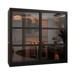 Parma Sliding Door Wardrobe 200cm - White 200cm - thumbnail 6