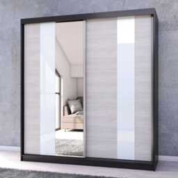Multi 32 Sliding Door Wardrobe 203cm - Graphite Matt 203cm - thumbnail 3