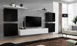 "Switch IV Entertainment Unit For TVs Up To 75"" - Oak Wotan 320cm Black" - thumbnail 7