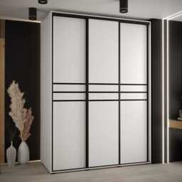 Cannes X Sliding Door Wardrobe 170cm - Black 170cm - thumbnail 6