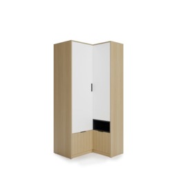 Kanu KN-02 Corner Wardrobe 98cm - White 98cm