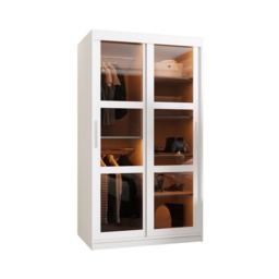 Parma Sliding Door Wardrobe 100cm - Black 100cm - thumbnail 5