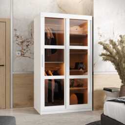 Parma Sliding Door Wardrobe 100cm - Black 100cm - thumbnail 2