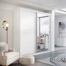 Havana 12 - 2 Sliding Door Wardrobe 203cm - White Matt 203cm - thumbnail 1