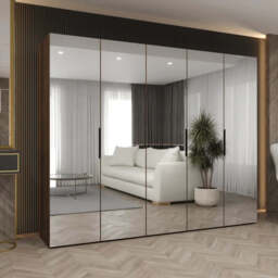 Alicante III Hinged Door Wardrobe 250cm - Oak Walnut 250cm - thumbnail 1