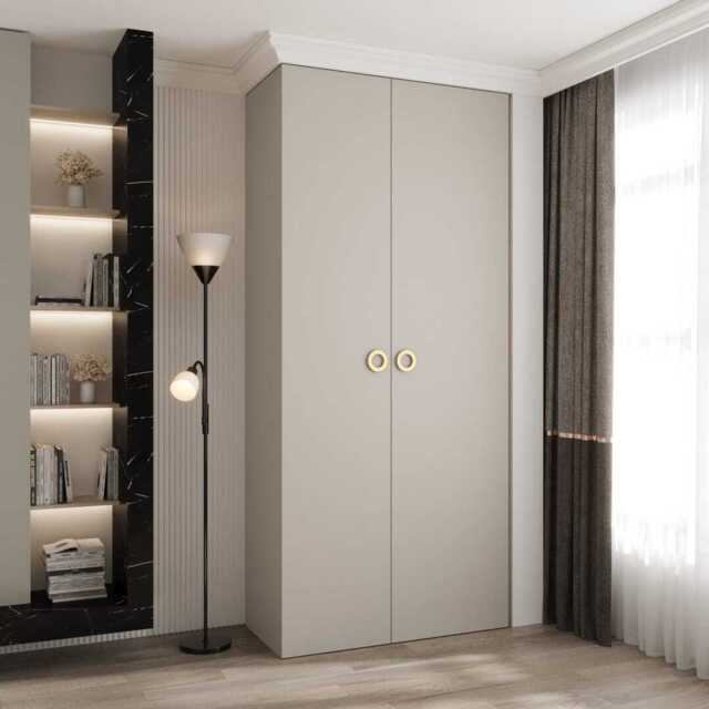 Como I Hinged Door Wardrobe 110cm - Cashmere 110cm - image 1