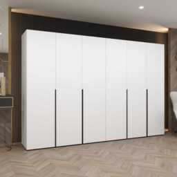 Alicante I Hinged Door Wardrobe 300cm - Black 300cm - thumbnail 7