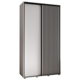 Sapporo I Sliding Door Wardrobe 140cm - Black 140cm - thumbnail 3