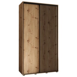 Sapporo I Sliding Door Wardrobe 140cm - Black 140cm - thumbnail 6