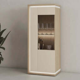 Dore 05 Display Cabinet 55cm - Cashmere 55cm - thumbnail 1