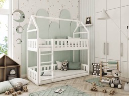 Wooden Bunk Bed Pola - White Without Mattresses