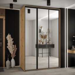 Cannes II Sliding Door Wardrobe 150cm - Oak Artisan 150cm - thumbnail 1