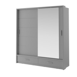 Arti 5 - 2 Sliding Door Wardrobe 200cm - Grey Matt 200cm - thumbnail 6