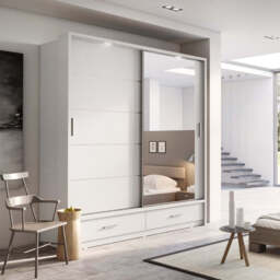 Arti 5 - 2 Sliding Door Wardrobe 200cm - Grey Matt 200cm - thumbnail 2