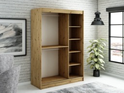 Leto T Sliding Door Wardrobe 150cm - Black 150cm - thumbnail 3