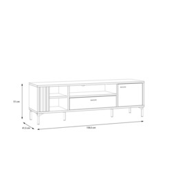 Joakimis TV Cabinet 160cm - Oak Mauvella 160cm - thumbnail 6