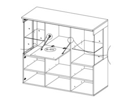 India 46 Display Cabinet 130cm - Schiefer 130cm - thumbnail 6