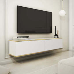 Oro Floating TV Cabinet 135cm - Beige 135cm - thumbnail 6