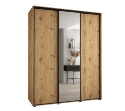 Cannes III Sliding Door Wardrobe 200cm - Oak Artisan 200cm - thumbnail 2