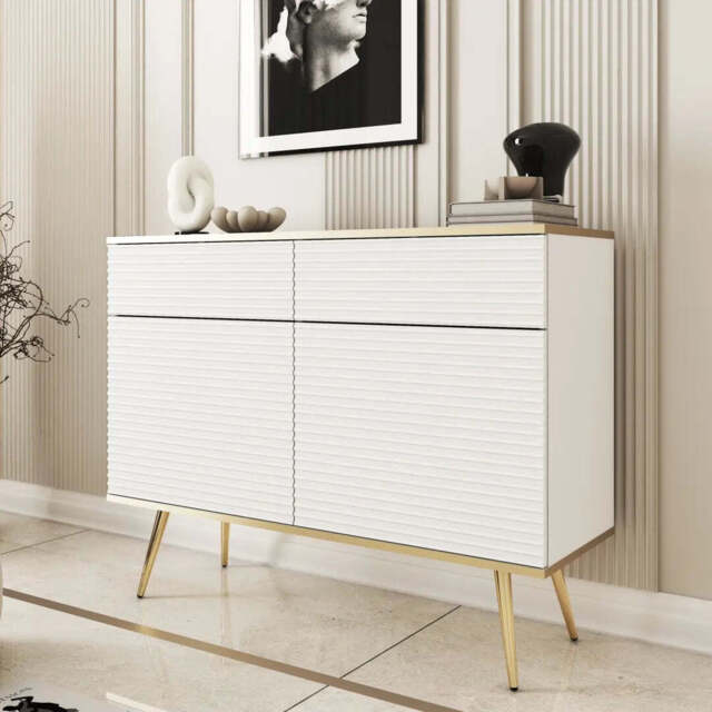 Moro Sideboard Cabinet 107cm - White 107cm - image 1