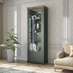 Evora 05 Tall Display Cabinet 71cm - Oak Lefkas 71cm - thumbnail 1