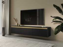 Royal TV Cabinet 182cm - Black 182cm - thumbnail 8