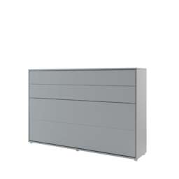 BC-05 Horizontal Wall Bed Concept 120cm With Storage Cabinet - White Gloss 120 x 200cm - thumbnail 4