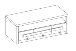 Roma ROM4 TV Cabinet 120cm - Elm 120cm - thumbnail 5
