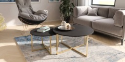 Pula Coffee Table 60cm - Black Portland Ash 60cm - thumbnail 3