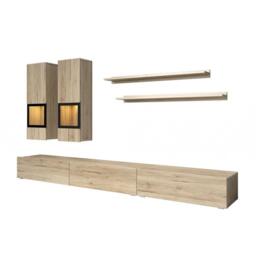 "Baros 10 Entertainment Unit For TVs Up To 75"" - White Gloss 270cm" - thumbnail 5