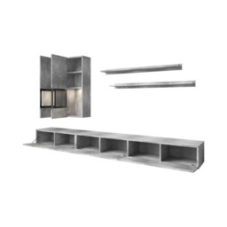 "Baros 10 Entertainment Unit For TVs Up To 75"" - White Gloss 270cm" - thumbnail 3