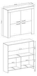 Sky Sideboard Cabinet 120cm - Oak Riviera 120cm - thumbnail 3