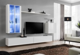 "Switch XII Entertainment Unit For TVs Up To 58"" - White 330cm Graphite" - thumbnail 2