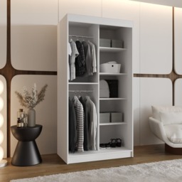 Orlando Sliding Door Wardrobe 100cm - Oak Walnut 100cm - thumbnail 3