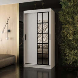 Orlando Sliding Door Wardrobe 100cm - Oak Walnut 100cm - thumbnail 2