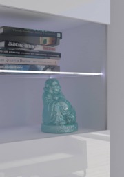 "Calabrini 5 Entertainment Unit For TVs Up To 60"" - Black Gloss and White Gloss 300cm" - thumbnail 3
